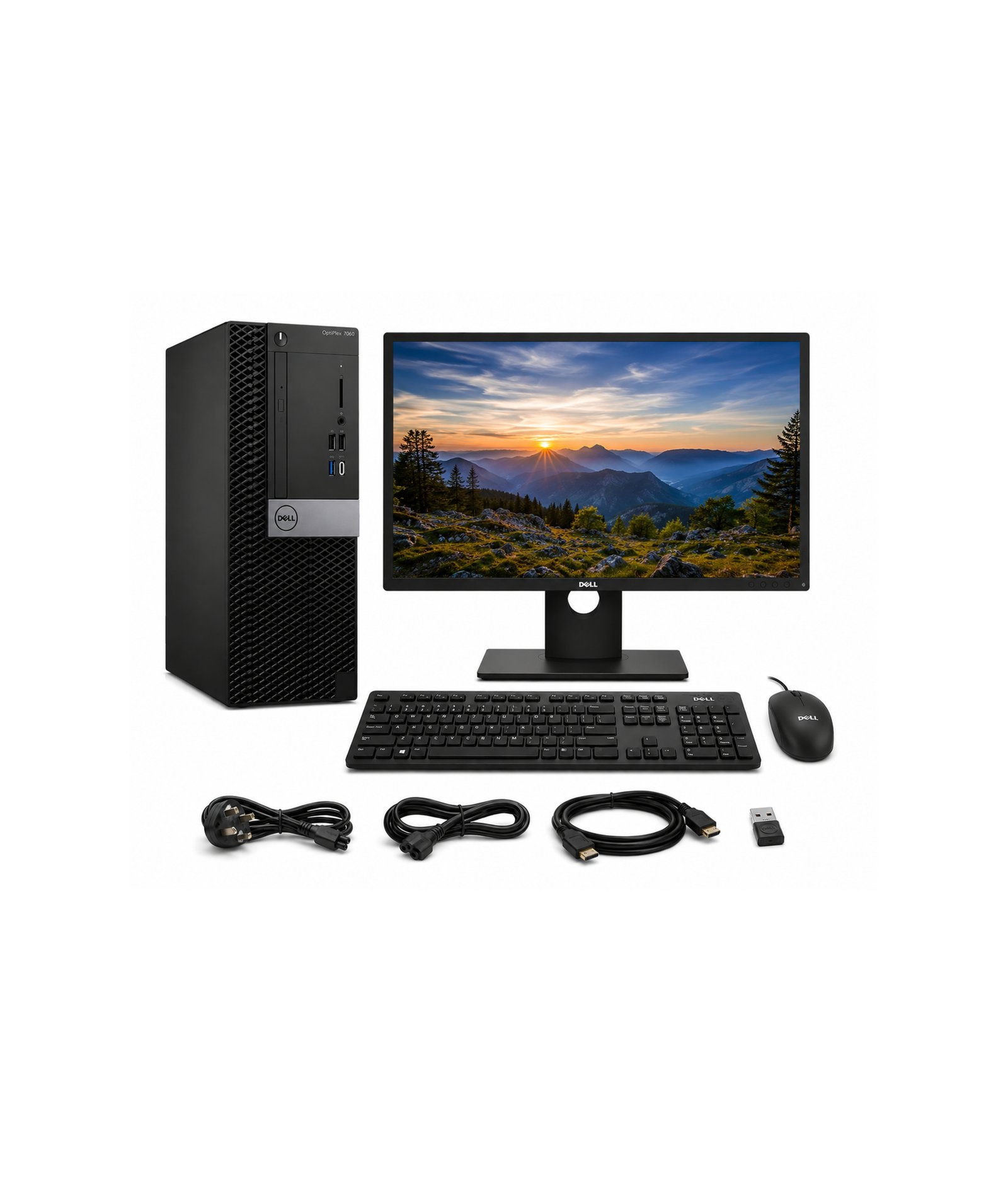 Dell OptiPlex 7060 Tower Full Desktop Package i7 8th 8/16GB 256/512GB SSD Win11 ( Renewed )