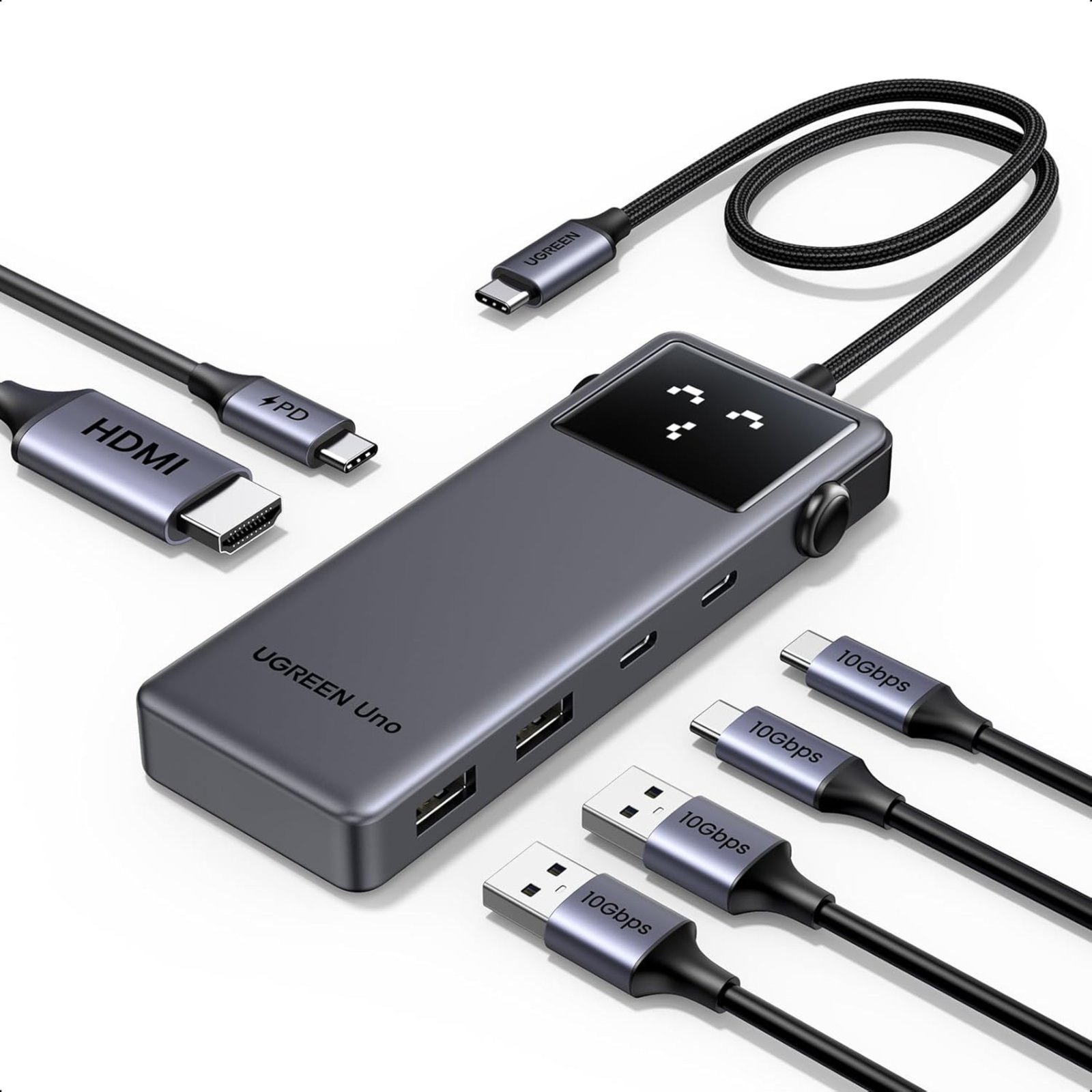 UGREEN Uno 6-in-1 USB-C Hub 4K HDMI 100W PD 10Gbps USB Dock Adapter