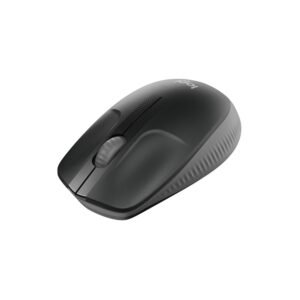Logitech M190 Full-Size Wireless Optical Mouse 2.4GHz USB 1000 DPI Black Grey