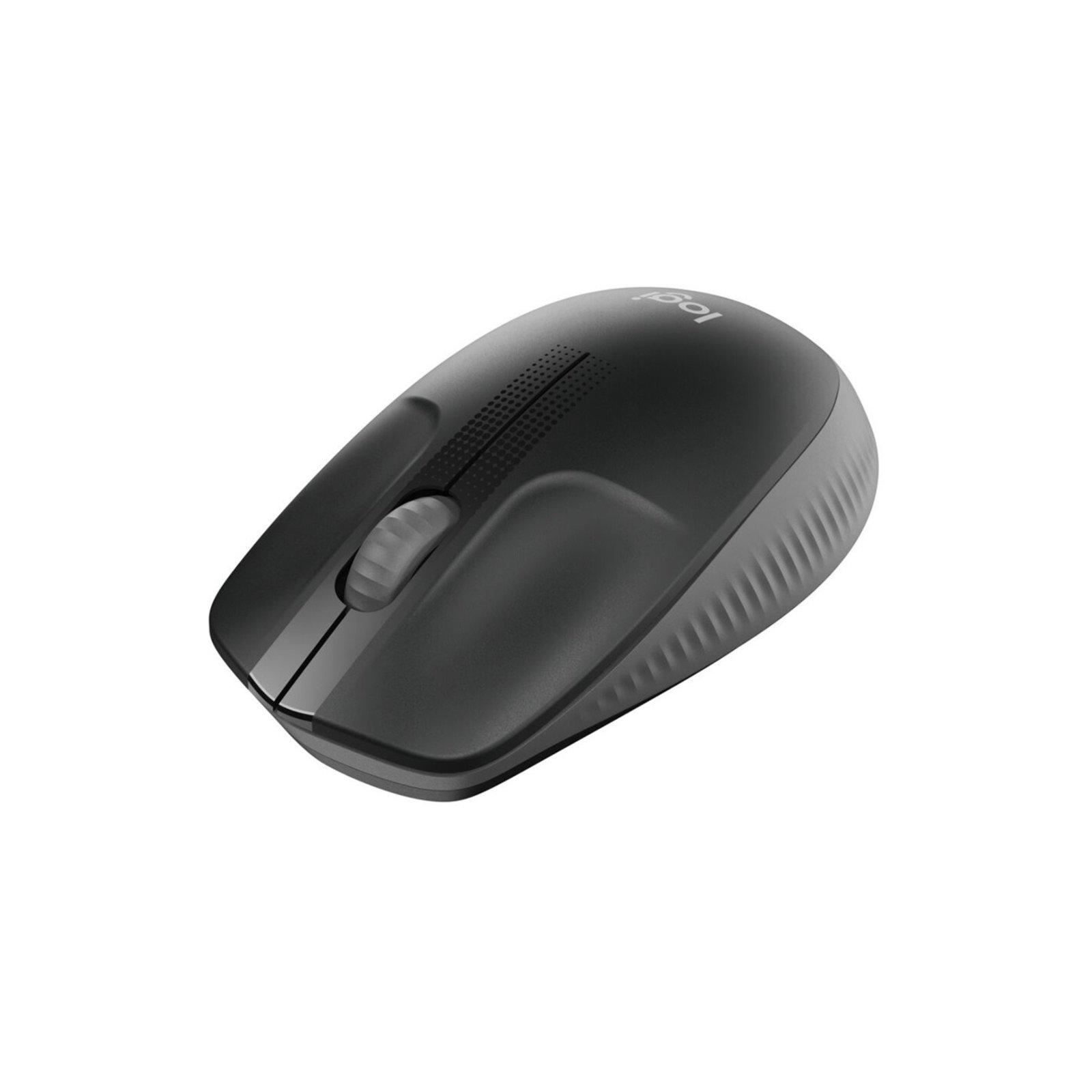 Logitech M190 Full-Size Wireless Optical Mouse 2.4GHz USB 1000 DPI Black Grey